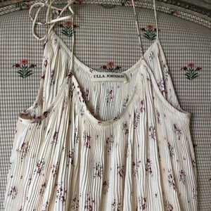 Ulla Johnson flower cream super soft slip dress
